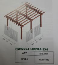 PERGOLA CLASSICA 5X4 MT